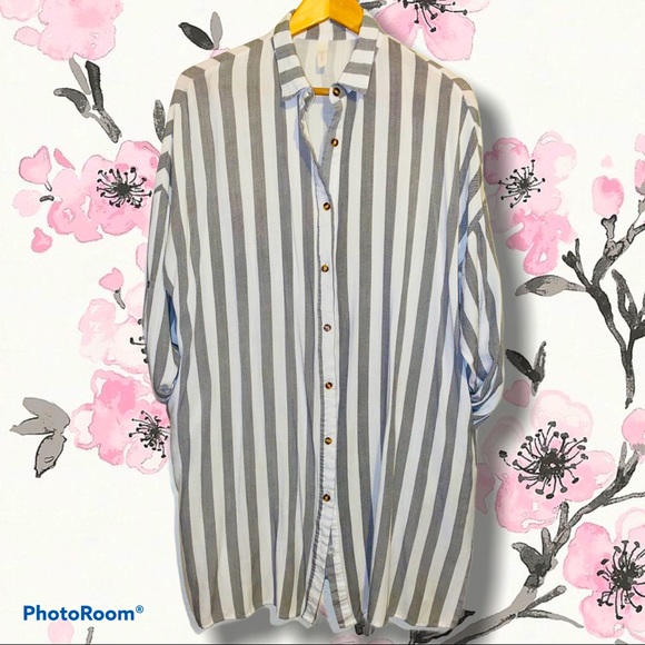 PRIMI Striped Full Button-Down Cardigan, S - Picture 11 of 15